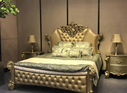 Bed Design Tweepersoonsbed Bedden Luxe Klassieker Barok Chesterfield 184x214cm nieuw